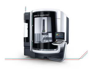 DMU 95 monoBLOCK
Verfahrweg 950/ 850 mm
Belastbar im dynamischen Bereich: 1.000 kg
Werkzeugmagazin: 60 Stück
